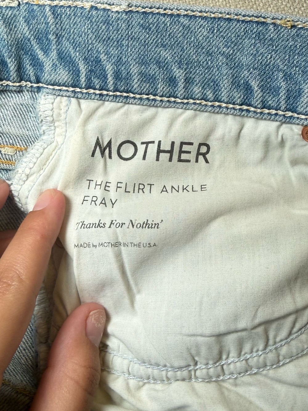 MOTHER Denim The Flirt Ankle Fray Jeans Size 29 - Picture 12 of 12